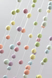 Pastel Rainbow Felt Ball Nursery Mobile- LARGE SIZE - Nursery Childrens Room Pom Pom Mobile Garland Decor