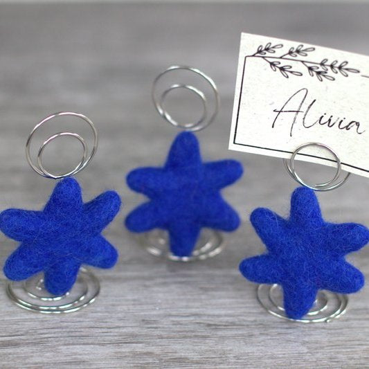 Hanukkah Place Card Holders- Star of David- Name Tag Table Setting Decor- Winter Holiday Party Seating